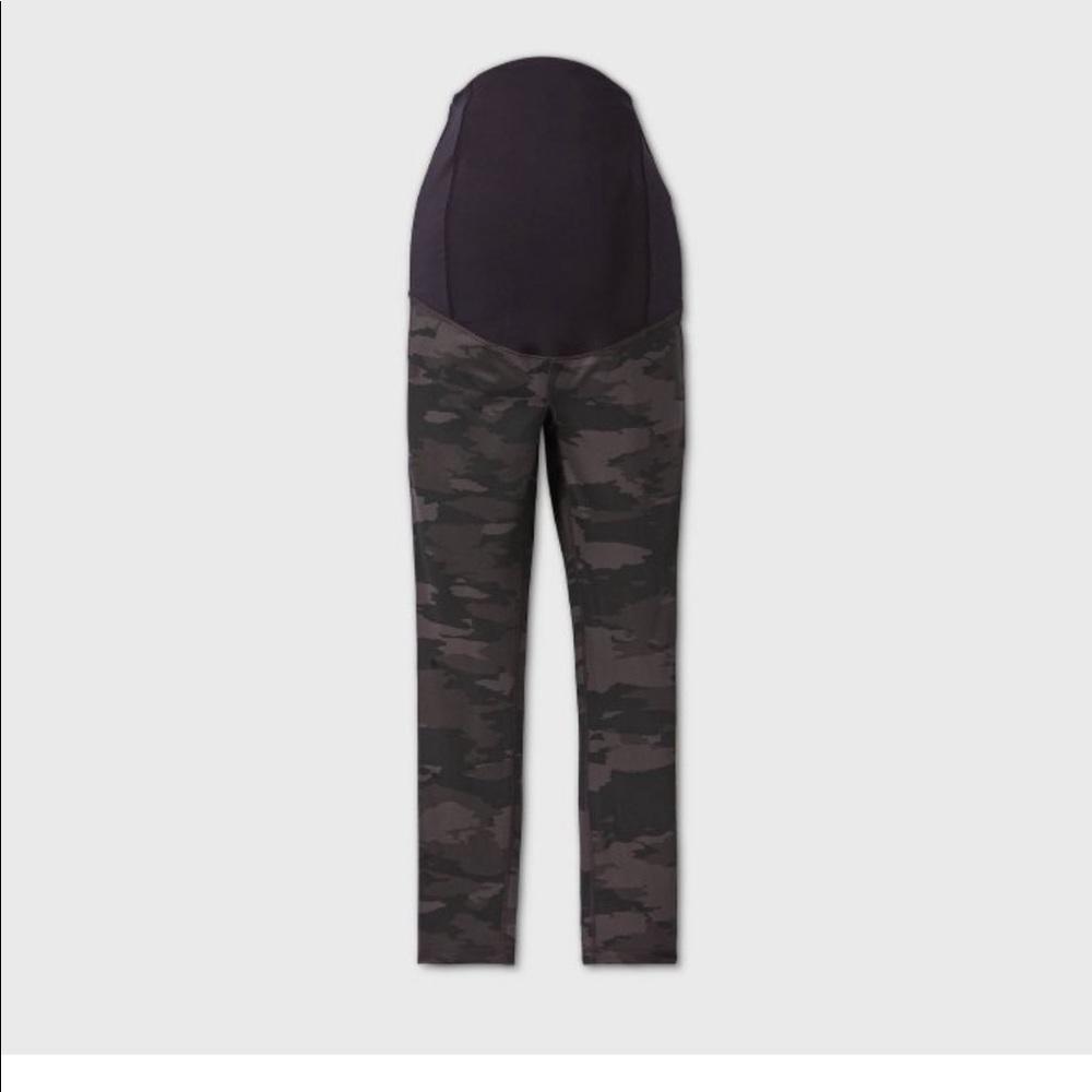 Maternity Camo Print Crossover Panel Leggings